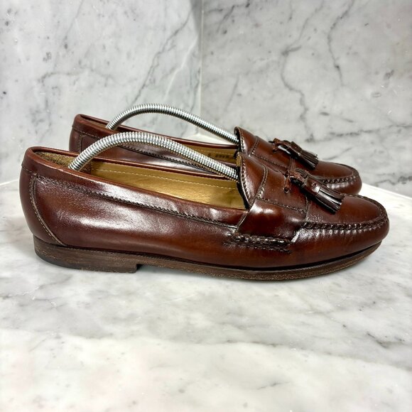 Cole Haan Men's Pinch Tassel Brown Leather Loafers Slip-On Dress Shoes Size 11 - Picture 1 of 10
